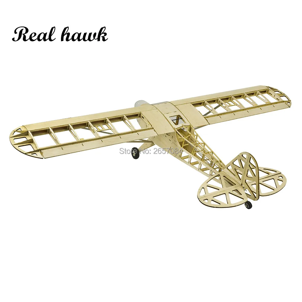 Piper J3 Cub 1200mm Balsa Wood RC Airplane Kit, Laser Cut DIY Scale Model for Adults Hobby & Static Display