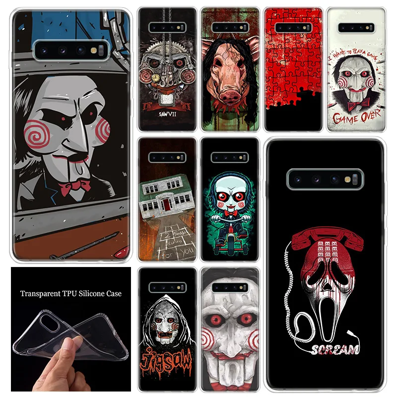 SAW The Jigsaw Killer Horror Film Phone Case For Samsung Galaxy A15 A25 A35 A55 A14 A24 A34 A54 A04S A13 A23 A33 A53 A03S A12 A5