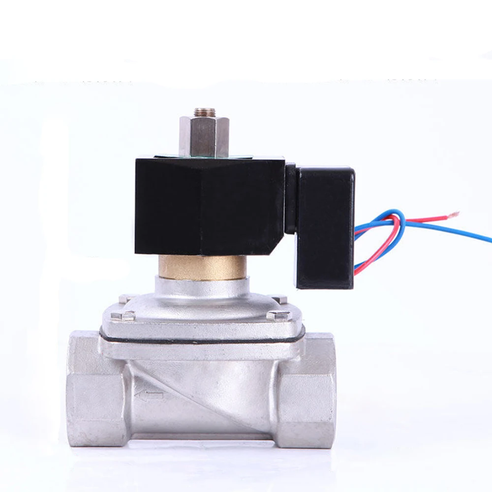 

DN32 Normally Open Energy saving Solenoid Valve Water Stainless Steel 1-1/4" Electric Valve IP65 Fully Coil 12V 24V 220V