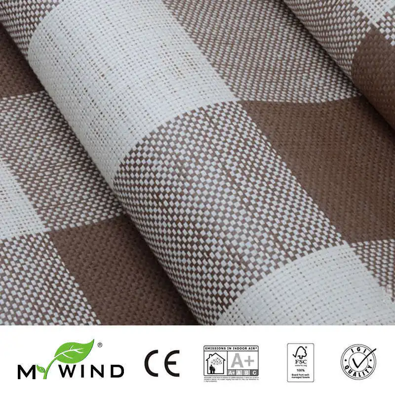 2021MY WIND Lively Lattice Luxury Wallcovering Paper Weave 3D Wallpaper Designs For Modern Home