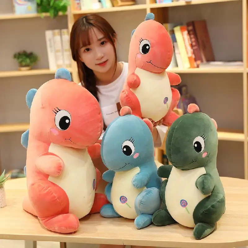 

Plush Toy Q Version Tricolor Dinosaur Doll Small Dinosaur Rag Doll Jurassic Tyrannosaurus Children Birthday Gift