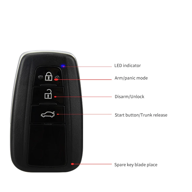 EASYGUARD button start stop keyless entry system remote start stop pke remote car starter touch password entry universal version