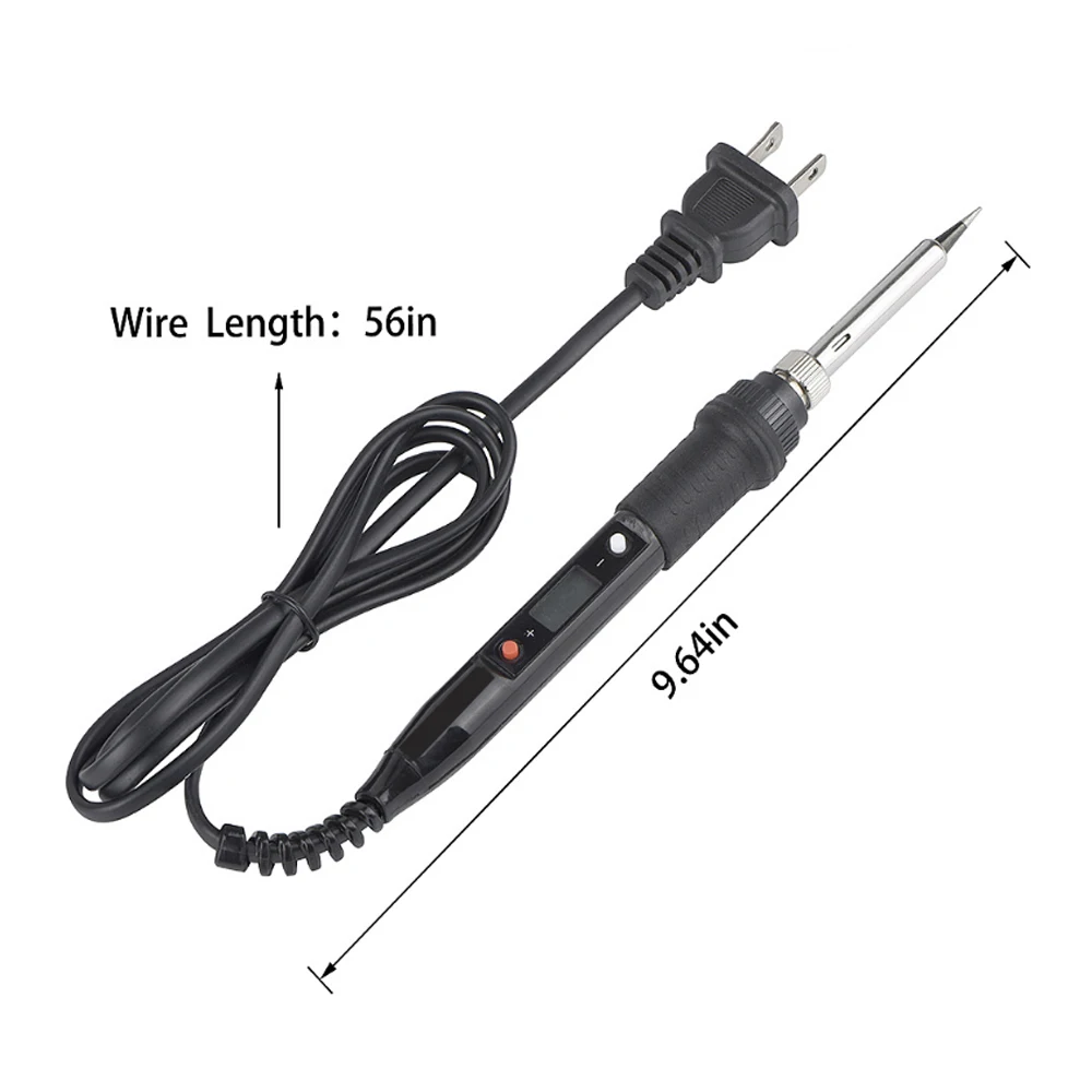 80W 110V/220V จอแสดงผล LCD อุณหภูมิปรับ Soldering Iron เคล็ดลับซ่อมบ้านเครื่องมือเชื่อม