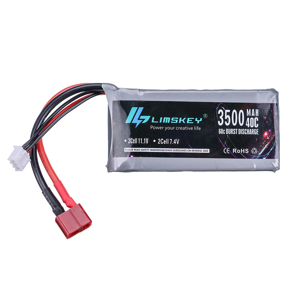 Akumulator 7.4V do Wltoys 144001 samochód 2s 3500mah bateria lipo T wtyczka do Wltoys 144001 12423 12428 104001 124018 RC akumulator samochodowy