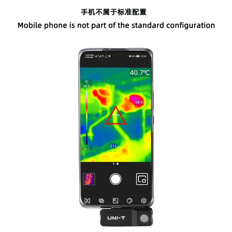 UNI-T termocamera del modulo del telefono cellulare UTi120Mobile/ispezione di potere HVAC che caccia termometro esterno visivo