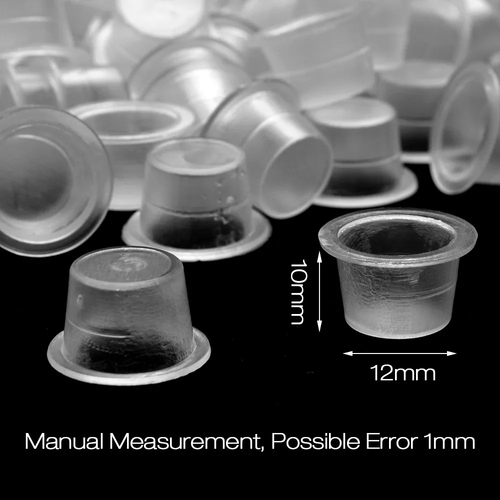 Disposable Tattoo Ink Cup 100PCS S/M Tattoo Supply Accessories Equipment Pigments Cups Caps for Permanent Makeup Tattoo Tools