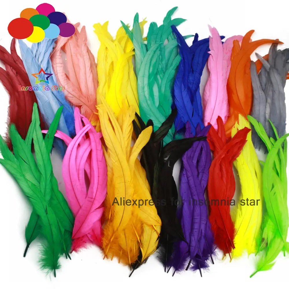 100PCS TOP Cocktail Feathers 8-10 inches 20-25CM by the CHOOSE YOUR 20 COLOR