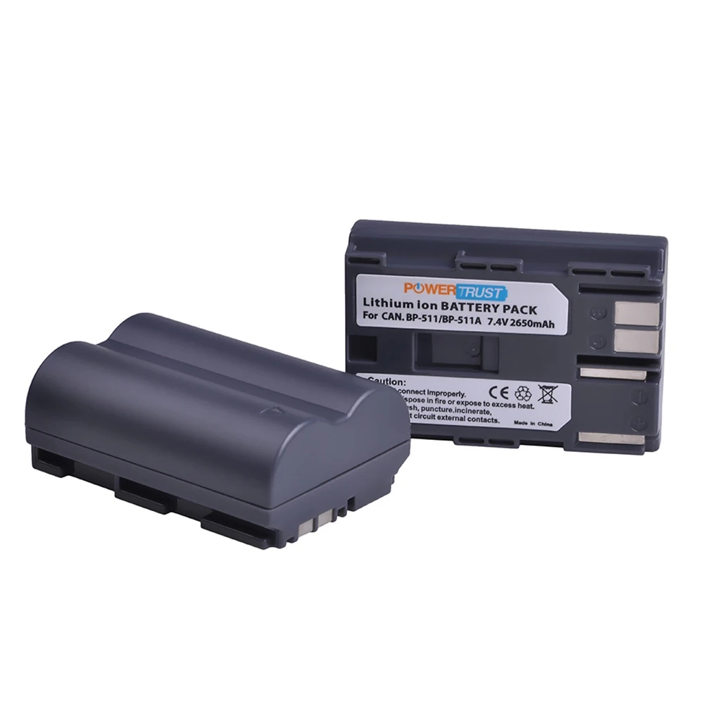 1 sztuk 2650mAh BP-511 BP-511A baterii aparatu BP511 BP 511 dla Canon EOS 40D 300D 5D 20D 30D 50D 10D D60 G6 BP 511A