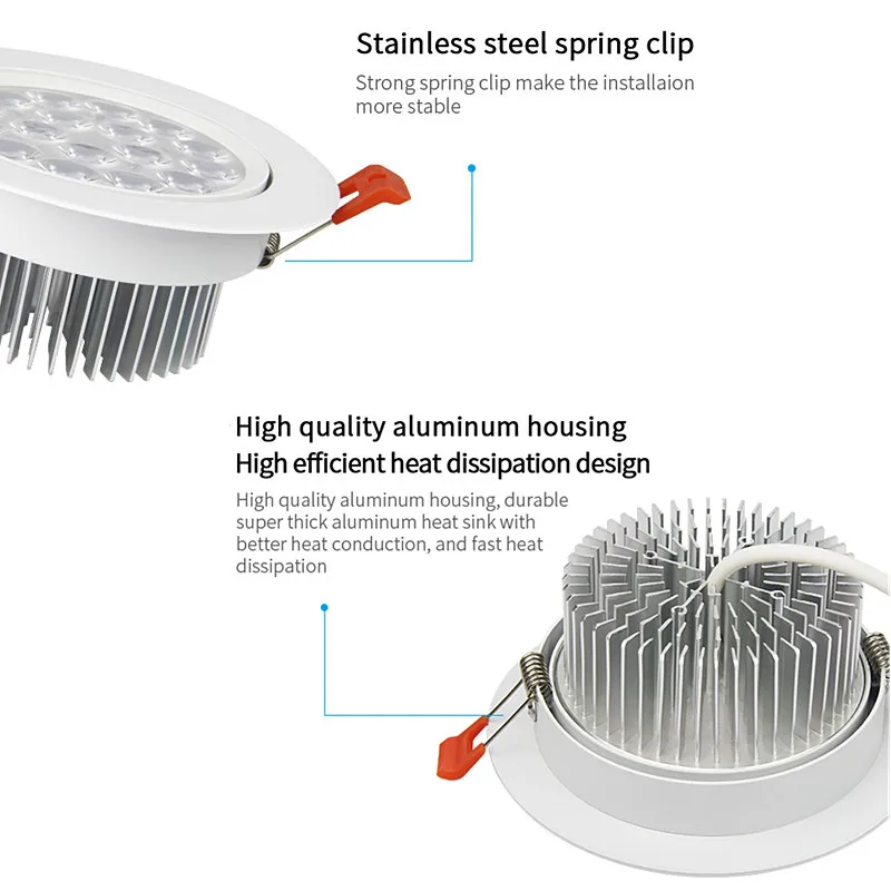 MiBoxer LED Downlight WiFi Smart APP Dimming Round Spot Light 6W 9W 12W 15W RGB Color Changing Light Work With Alexa Google Home