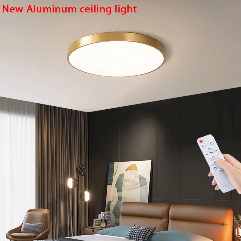 Nordic ultra-thin LED ceiling lamp bedroom ceiling light living room lighting lamp dining room lamp aluminum alloy lampshade