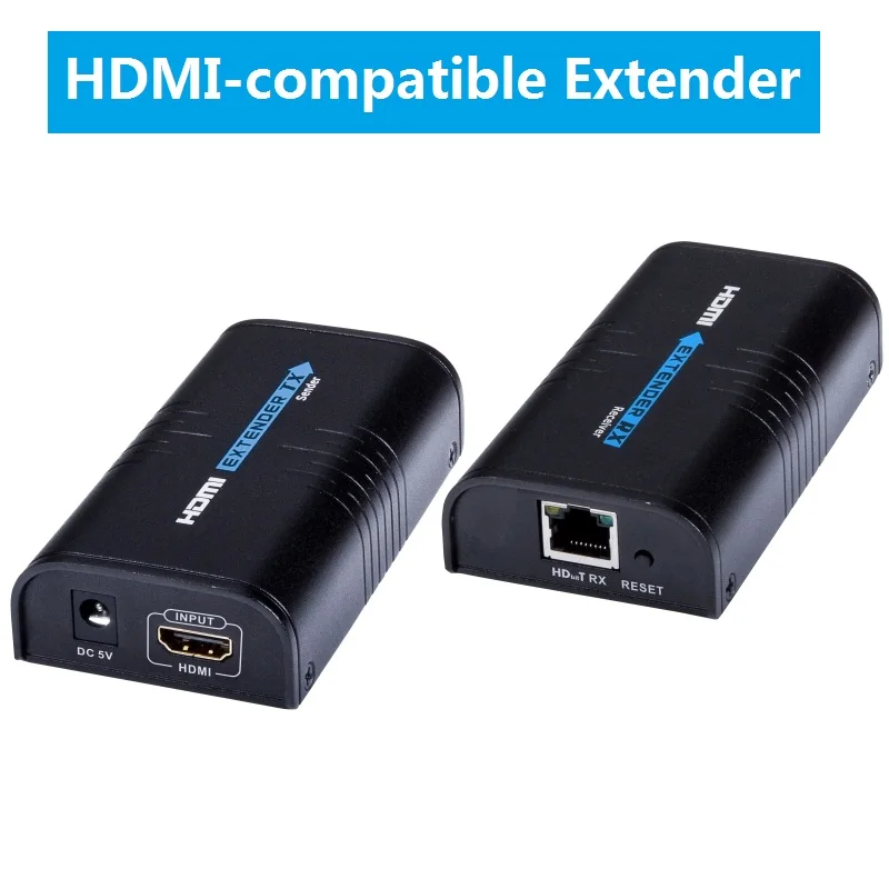 1080P 60Hz LKV373 V2.0 Up to 120m HDMI-compatible Extender Network RJ45 to HDMI-compatible Over LAN Cat5/5e/6 HDCP