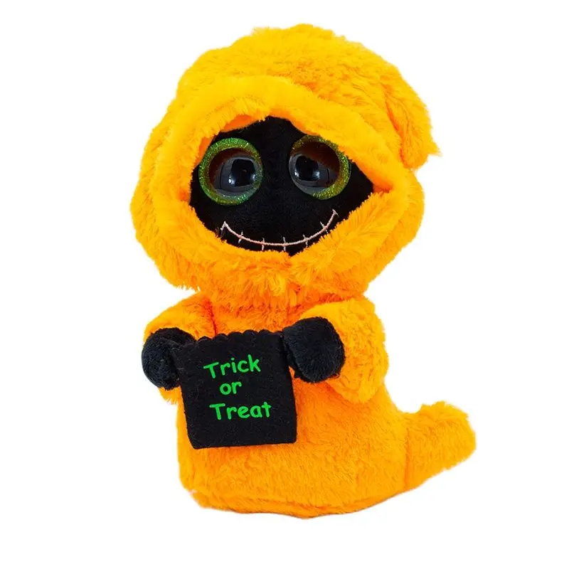 New 6 15cm Ty  Beanie Boos Big Eyes Stuffed Peas Plush Animal Orange Ghost Green Eyes Collection Child Halloween Birthday Gift