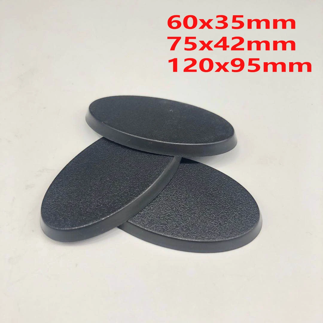 5pcs Wargame Base World Plastic Oval bases for Miniatures