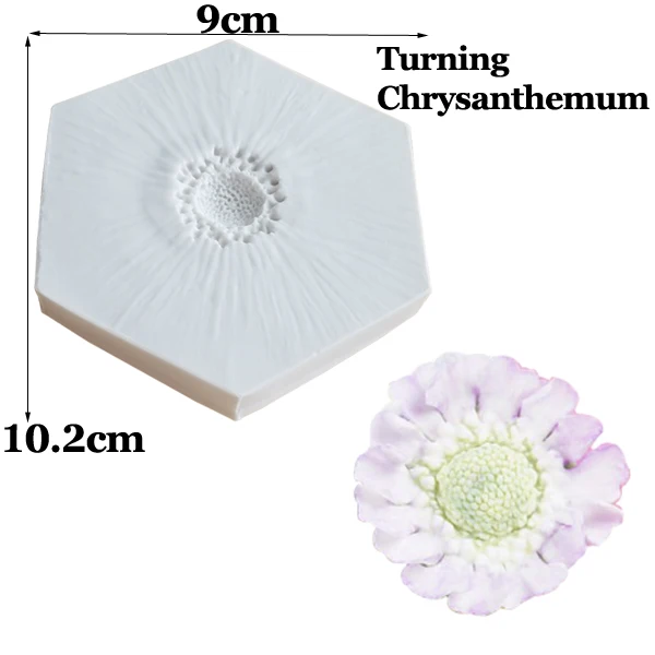 Scabiosa Stamen Silicone Mold Fondant Cake Decorating Chocolate Moulds Sugarcraft Tools M2299