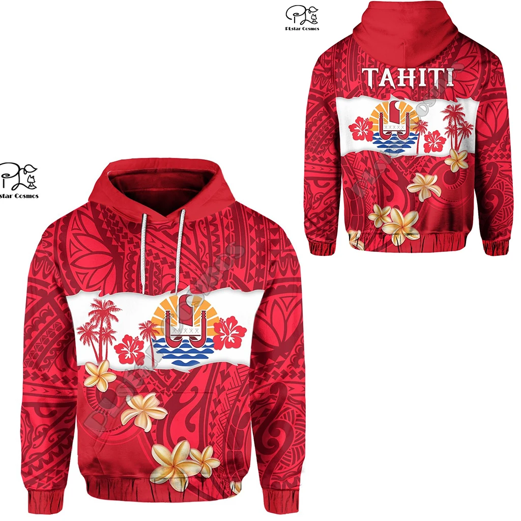 

NewFashion French Polynesia Tahiti Country Tribal Culture Retro Tattoo Custom Text Tracksuit Men/Women 3DPrint Funny Hoodies N-5