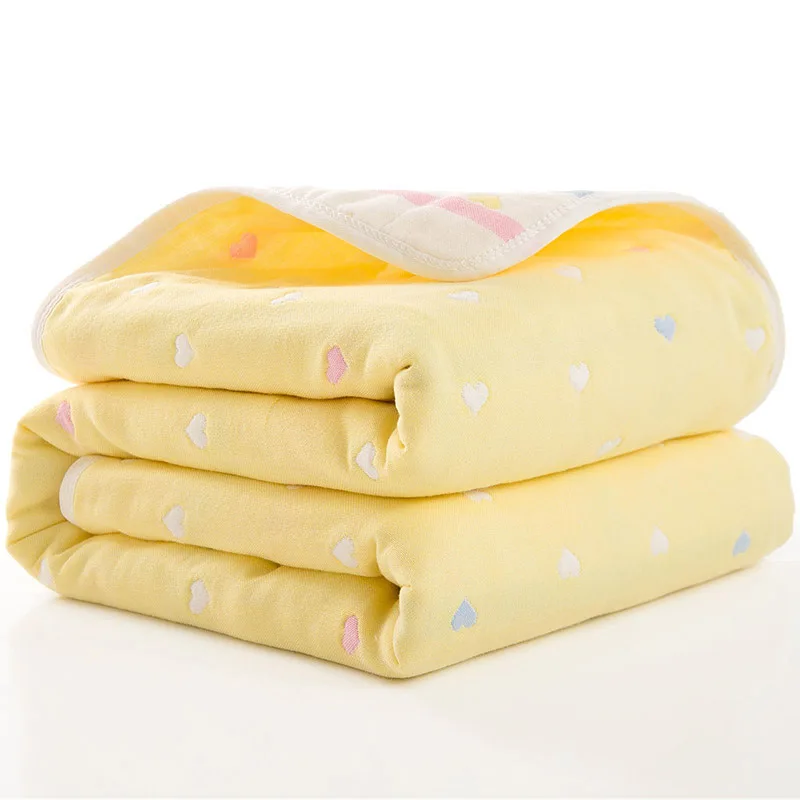 Imebaby baby blanket bath towel 110 cm and 80 cm six-layer cotton muslin newborn cover blanket child bedding blanket