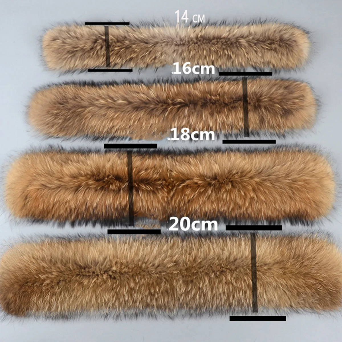 add new real fur luxury fur winter warmth natural raccoon fur scarf female big fur collar scarf jacket hat ornam Detachable