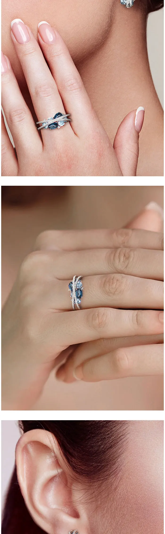 Colored Stone Earring & Ring Set — product detail 2