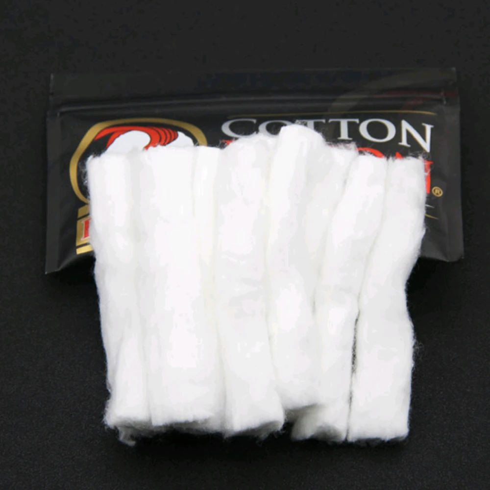 10 Pak 2.0 Katun Bacon Vape Kapas Bacon Rokok Elektronik Cocok untuk RDA RTA RBA Tangki Penyemprot Vaporizer E-rokok Pod Mod