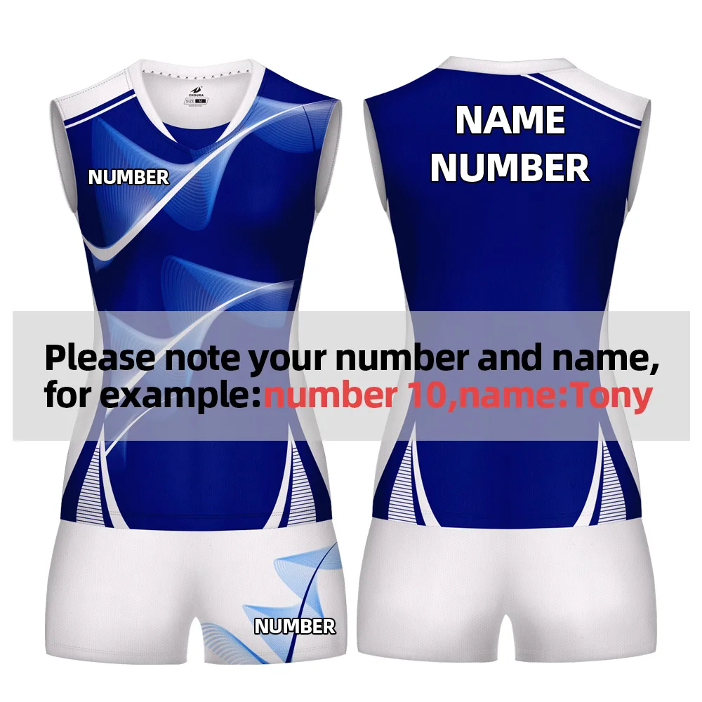 Customized Volleyball Uniform For Women Sublimation Printing Breathable Sports Sets For Women Jerseys Volleyball Shirt