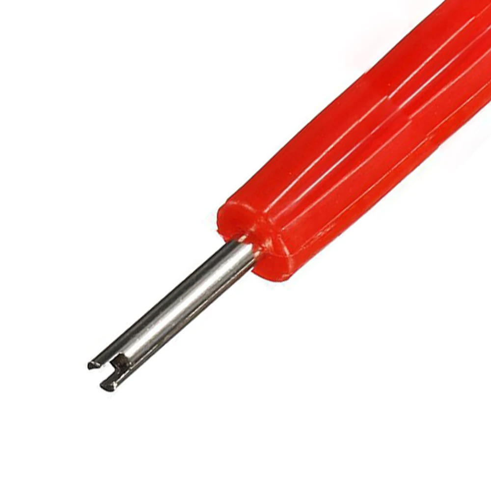 1Pcs Red 2Way Screwdriver Tire Tyre Valve Stem Core Remover Insertion Repair Tool Universal Fit For Car Truck Bike Motorcycle