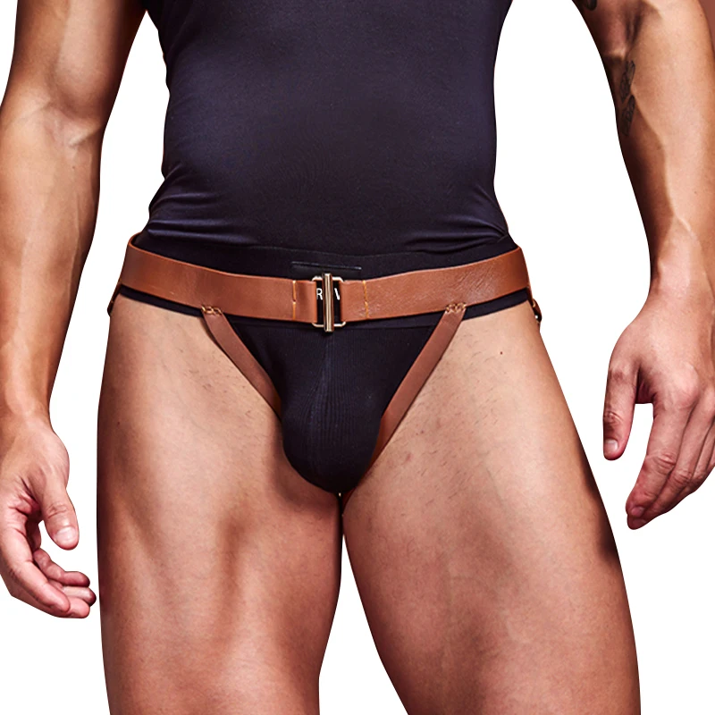 New Double Belt Sexy Thongs Gay Jockstrap Men Underwear Bikini Modal Mens Thong Sissy Cross Strap 4 Styles Male Lingerie OR6108