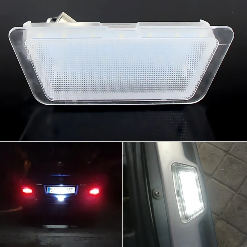 1pcs 12V Car Free Error 18LED License Plate Light for For Opel Astra G 1998-2004 Hatch Saloon White Number License Plate Lights