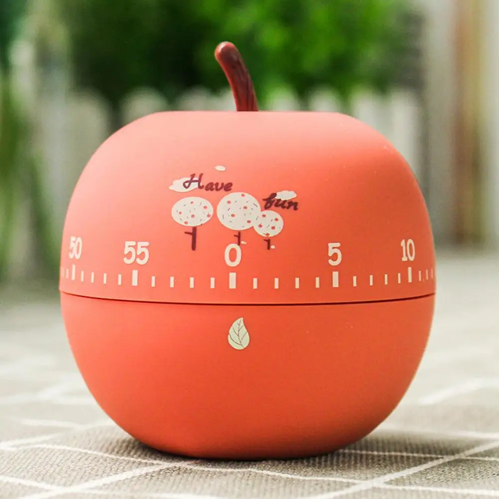 Kitchen Timer 360 Degree Rotating Adjustment Plastic Mechanical Fruit Shape Alarm Countdown Clock Baking Reminder temporizador