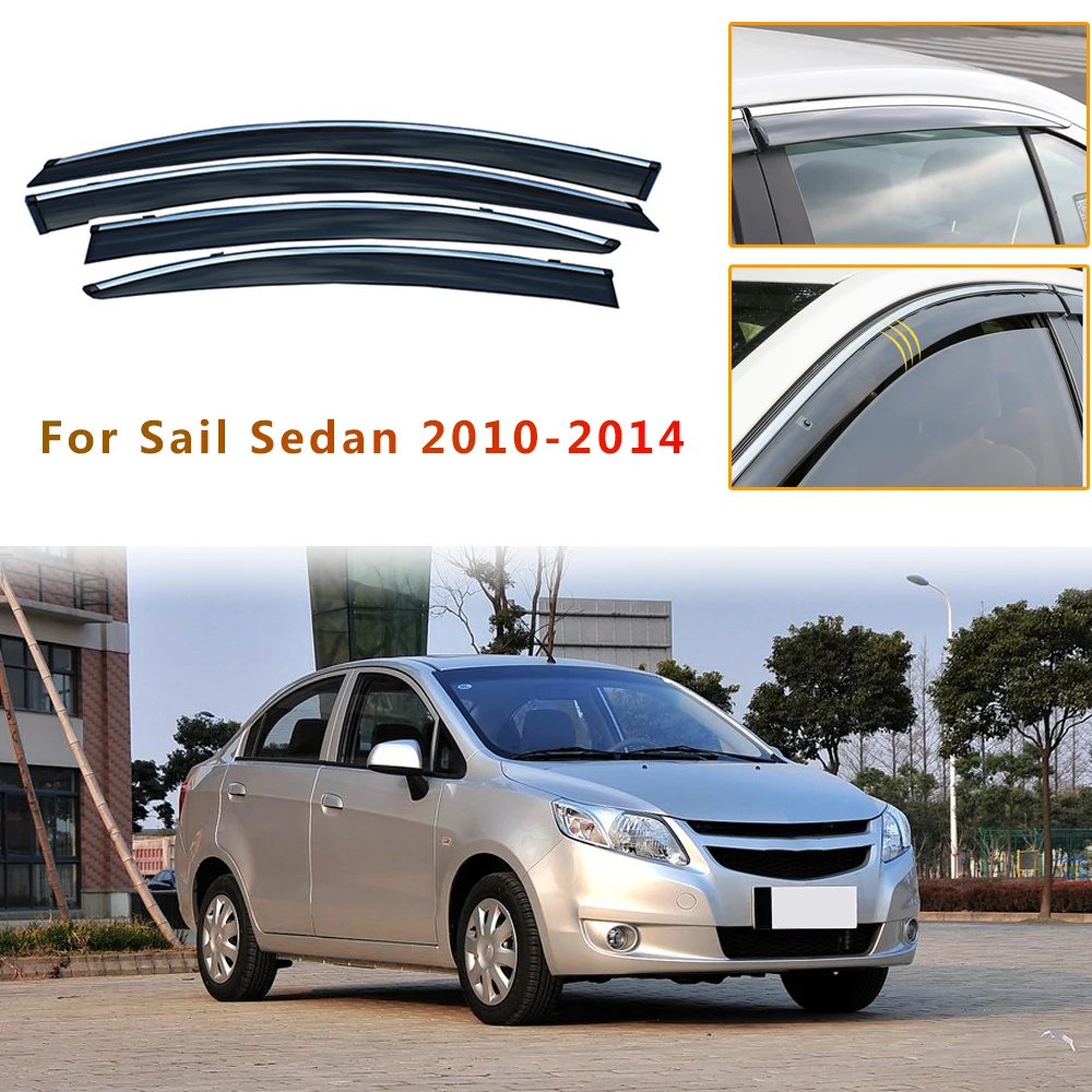 

Car Sunny visor For Chevrolet Sail Sedan 2010 2011 2012 2013 2014 ABS Car Smoke Window Sun Rain exterior visor Deflector Guard