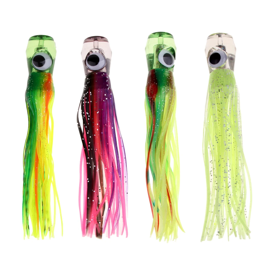 

Big Game Squid Skirt Octopus Fishing Soft Trolling Lure Artificial Baits for Tuna Marlin Mahi Wahoo Crankbaits Saltwater Fishing