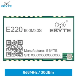 LLCC68 Modulo wireless LoRa 868/915 MHz E220-900M30S 30 dBm Lungo raggio 10 km IPEX/Atenna con foro per timbro Modulo wireless SMD SPI