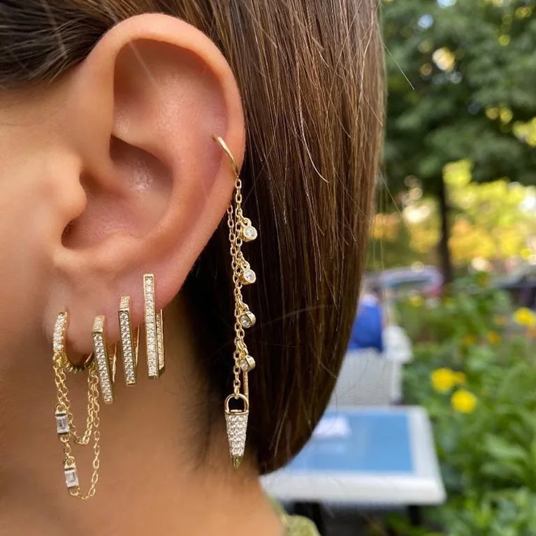 

Wholesale Chain Tassel Earrings Gold Silver Color Romantic Cz Round Circle Elegance Cheap Fashion Women Earring Jewelry Cheapest