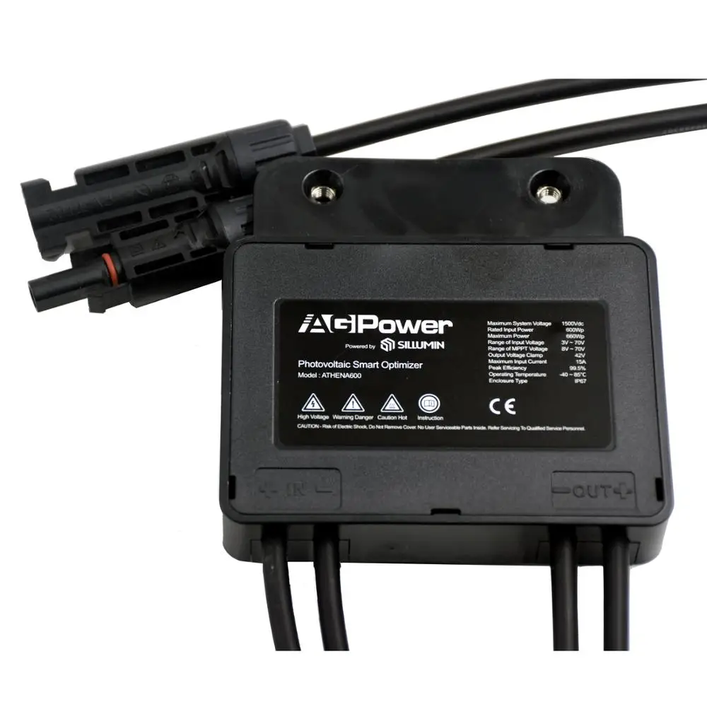 Imagem -04 - Otimizador Externo de Entrada Athena600 para Sistema de Painel Solar Limitação de Tensão Otimazation Anti-hotspot Ip65 600w 3v70v