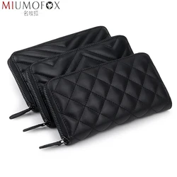 Leather Men's Wallet Long Genuine Leather Purse Luxury Brand Clutch Bag Simple Fashion Sheepskin Women's Wallets Large Capacity