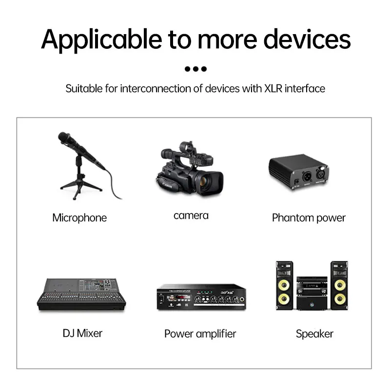 สายไฮไฟ XLR สเตอริโอเสียง m/f OFC สำหรับไมโครโฟนผสมสัญญาณกล้องเครื่องขยายเสียง