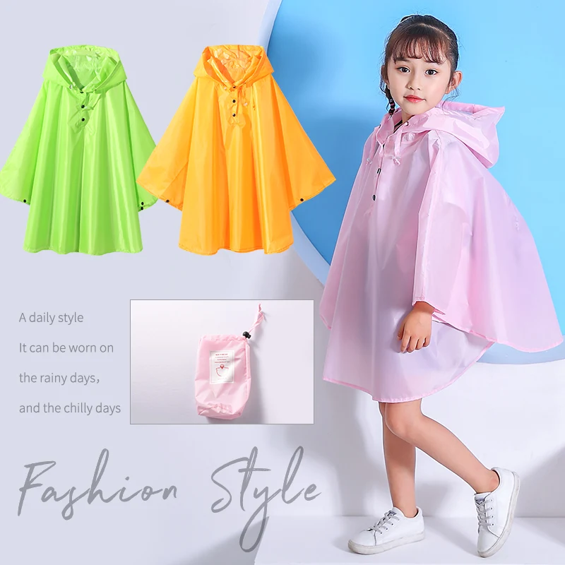 

Raincoat Kids Waterproof Windproof Hooded Light Hiking Rain Coat Ponchos Jacket Cloak Raingear Chubasqueros Mujer