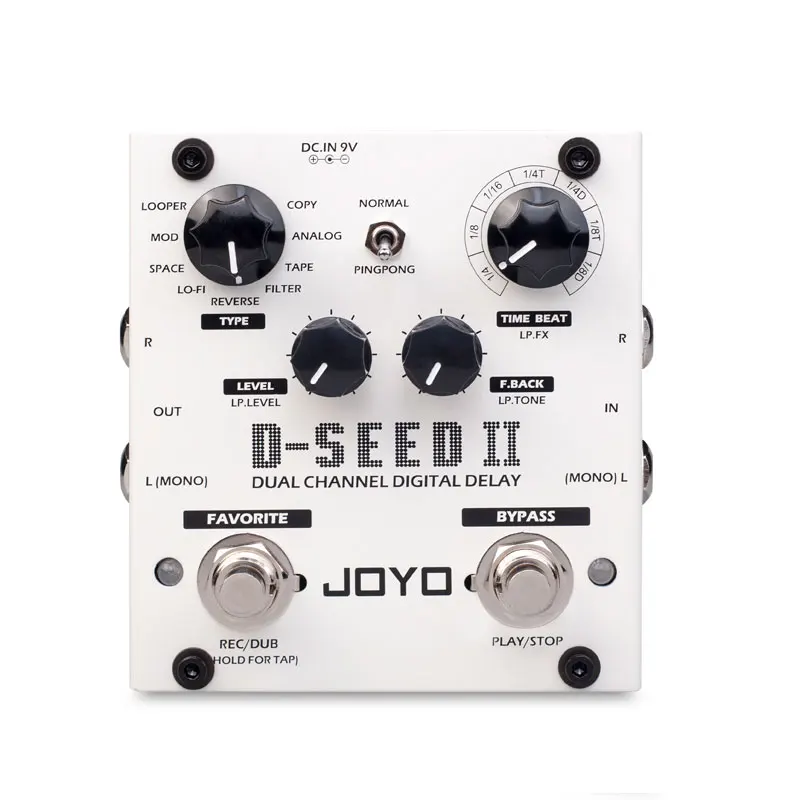 

JOYO D-SEED II Electric Guitar Delay Effect Pedal Dual Channel 8 Delay Modes Stereo Delay Looper Effect Support 2s Delay Time