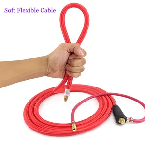 WP9FV 120A 3M SOFT WELDING HOSE Tig Tungsten Air Refrigerated Tungsten Flexible Valve 10-25 Wp9 8mm Welder Fast Hitching Connector 6 Main Slanding Sales for Refrigeration - №3