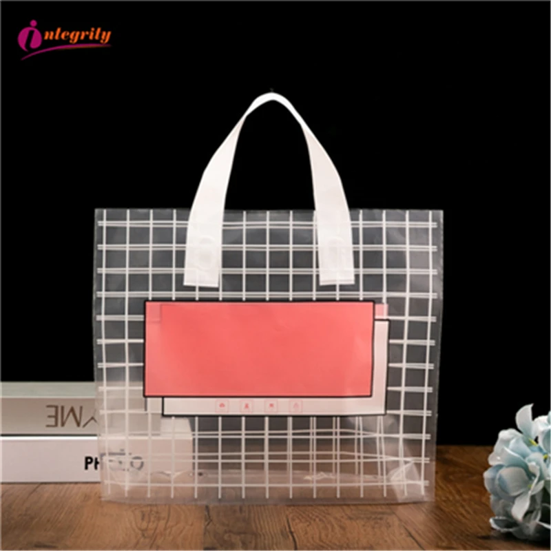 INTEGRITY50pcs Thickened Small Fresh Style Plastic Tote Bag Girl Dress Shoes Cosmetics Shopping Pouches Holiday Wedding Gift Bag