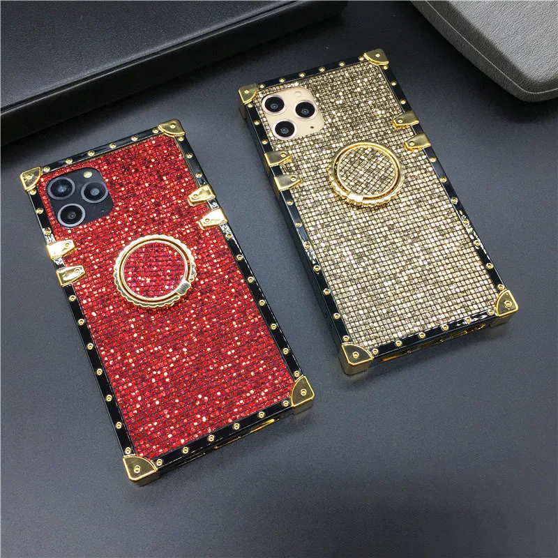 Luxury Glitter Sequin Cover Gold Phone Case for Samsung Galaxy S24 Ultra S23 Plus S21 S10 S20 FE S22 Ultra Note 20 10 9