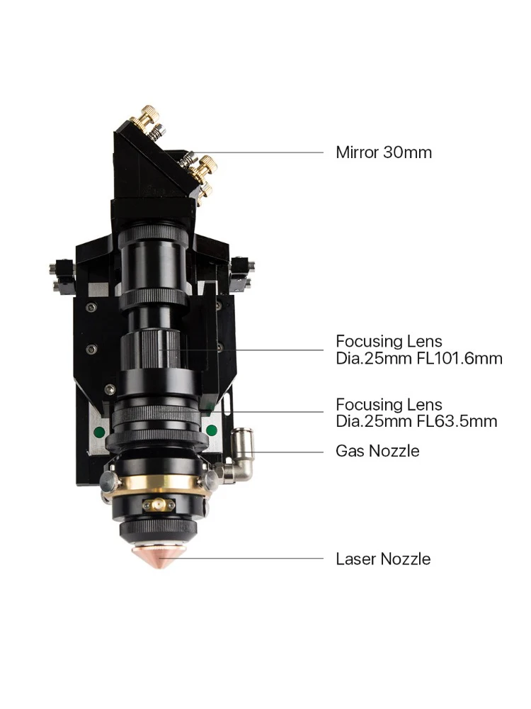 300W/500W/ 600W  Co2 Metal Cutting Laser Head