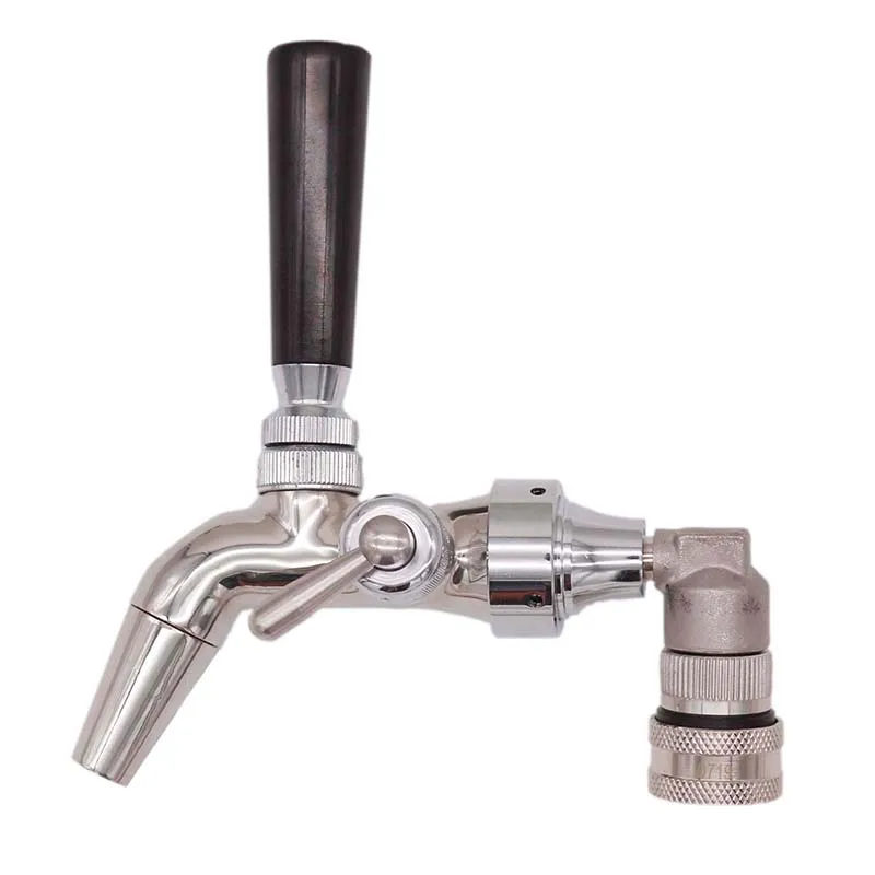 Premium Flow Control Stainless Tap w/Stainless Ball Lock Quick Disconnect Homebrew Kegging For Ball Lock Cornelius Keg Mini Keg