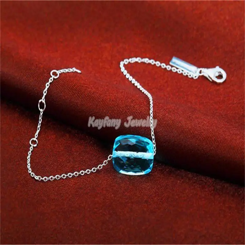 Kayfany  Fashion Luxury New Design Women Jewelry 11 Colorful Crystal Bracelets White Gold Color Chain For Holiday Gift