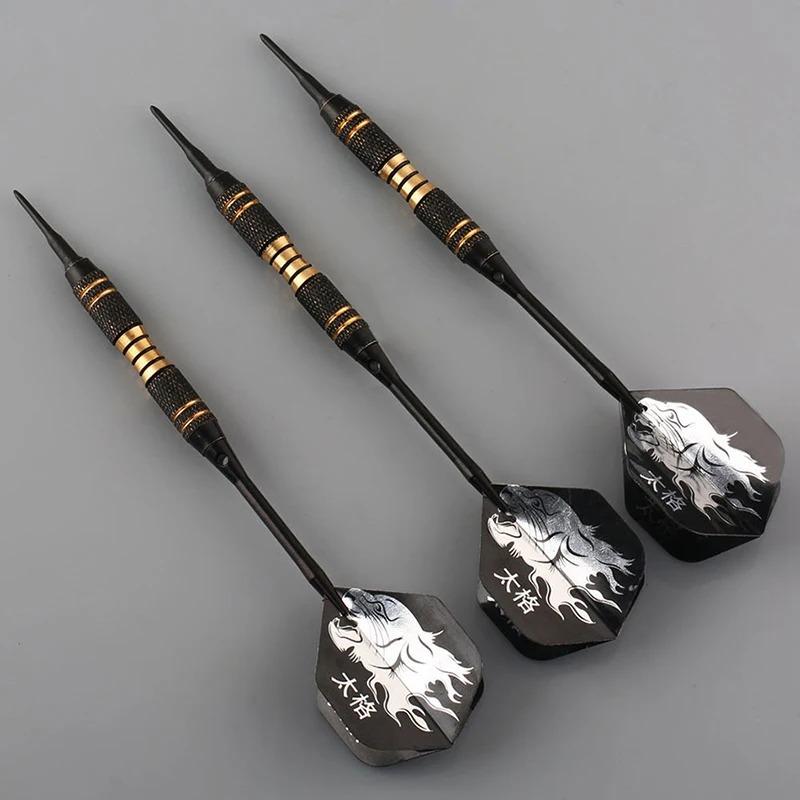 3PCS Professional Black Darts 18g Safty Soft Darts Electronic Soft Tip Dardos For Indoor Dartboard Games