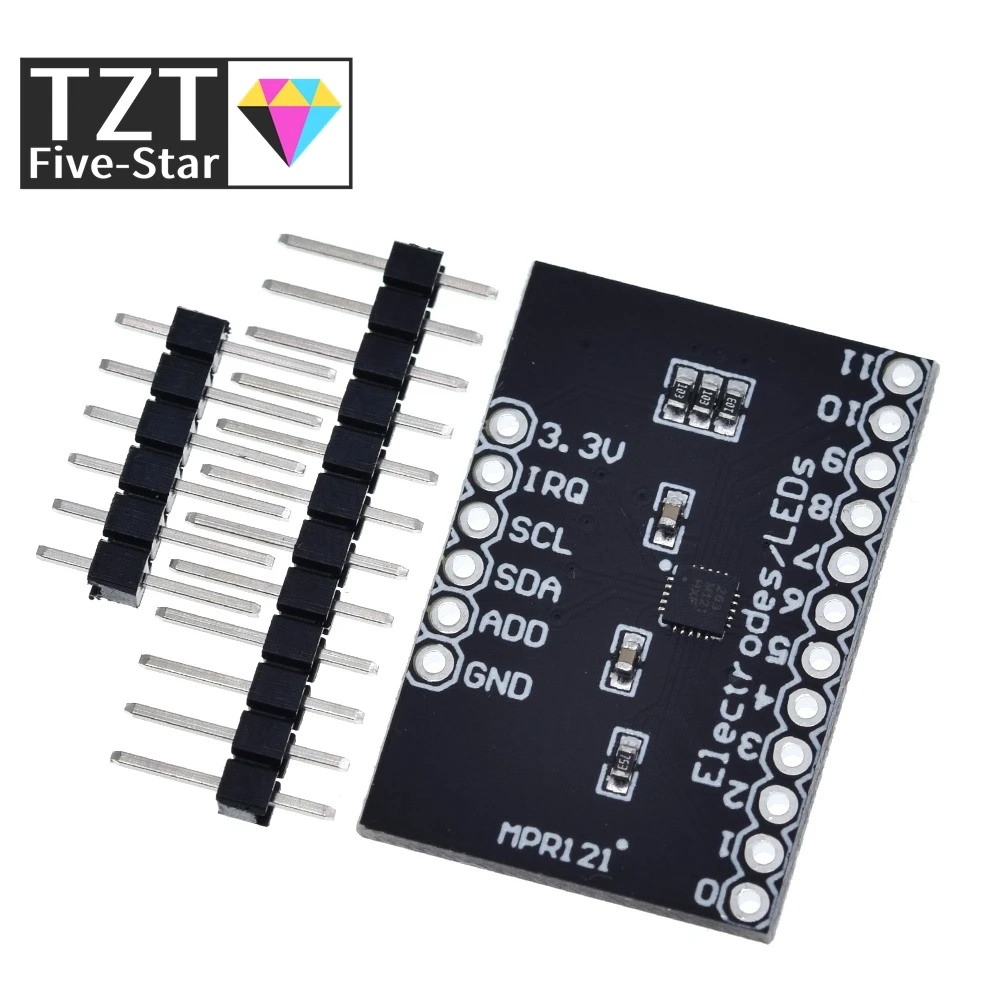 TZT 1/3PCS MPR121 Breakout V12 Kapazitive Touch Sensor Controller Modul I2C tastatur Entwicklung Board Für Arduino – Detail 1