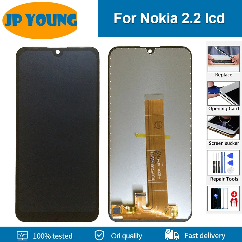 

Original lcd For Nokia 2.2 LCD Display Touch Screen Digitizer Assembly for Nokia 2.2 TA-1183 TA-1179 TA-1191 TA-1188 lcd + frame