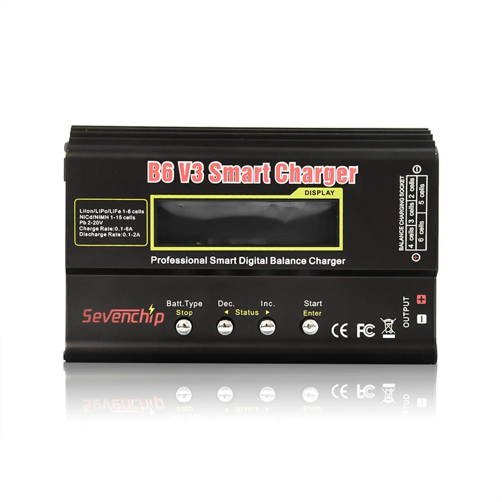 80W B6 V3 Smart Digital Balance Charger For RC Helicopter Re-peak NiMH NiCD LiHV NiCd PB Li-ion Battery Charger