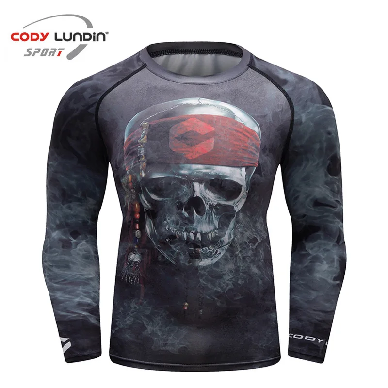 Camiseta de compresión de secado rápido para hombre, de manga larga Camiseta deportiva para gimnasio, Fitness, entrenamiento, sudadera para correr