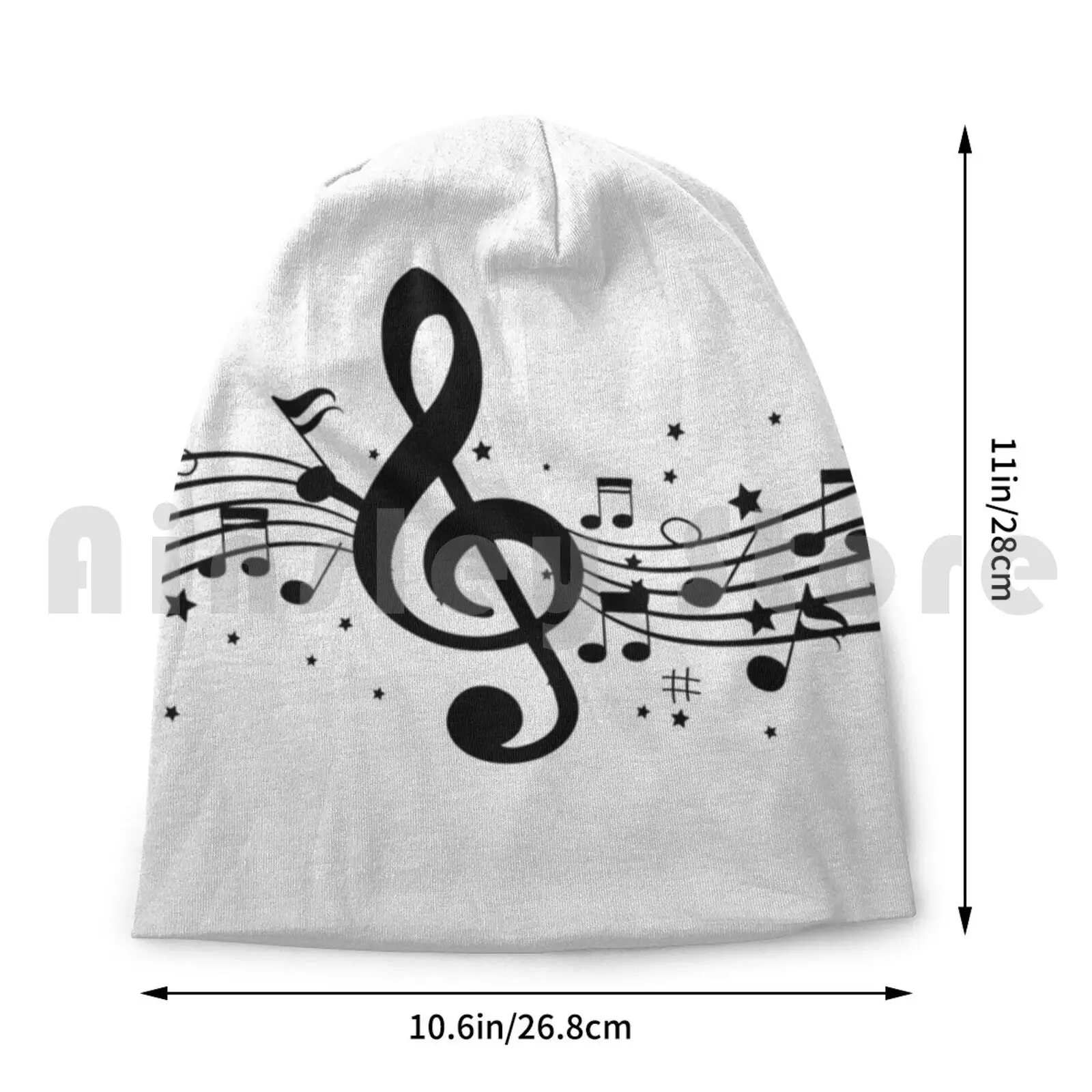 Bonnets de note de musique noirs, casquette pull, notes de musique confortables, instruments, Industries celle, séjour des amoureux