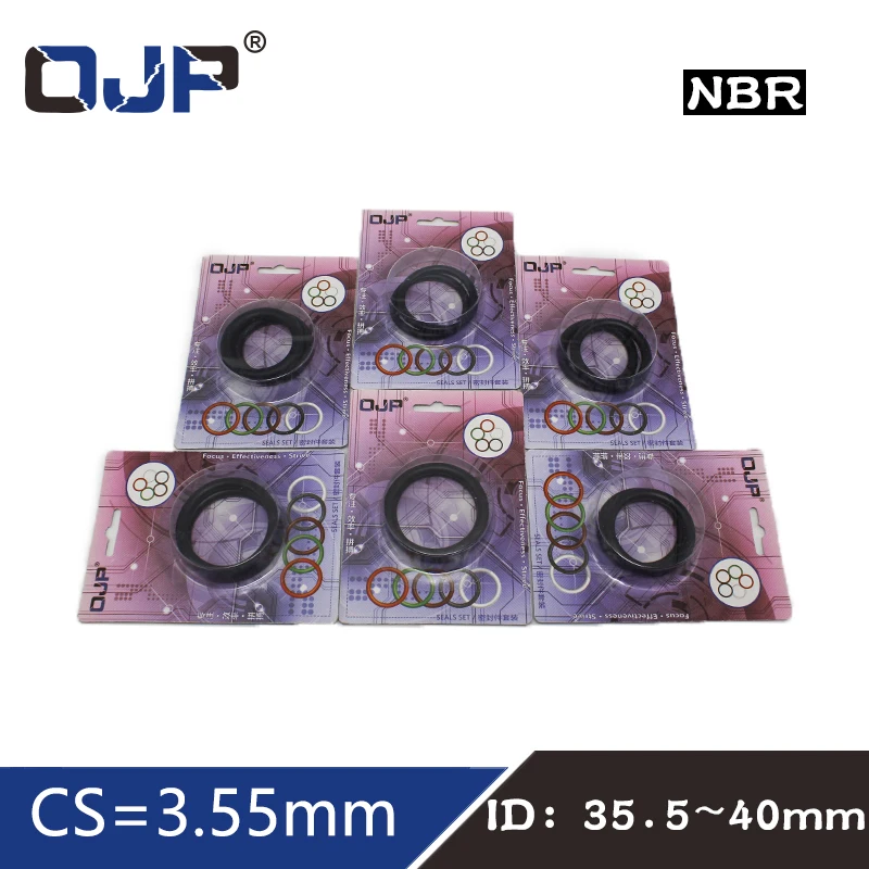 

O-ring Waterproof NBR seal O ring Boxed nitrile rubber Gask thickness CS 3.55mm ID35.5/36.5/37.5/38.7/40mm